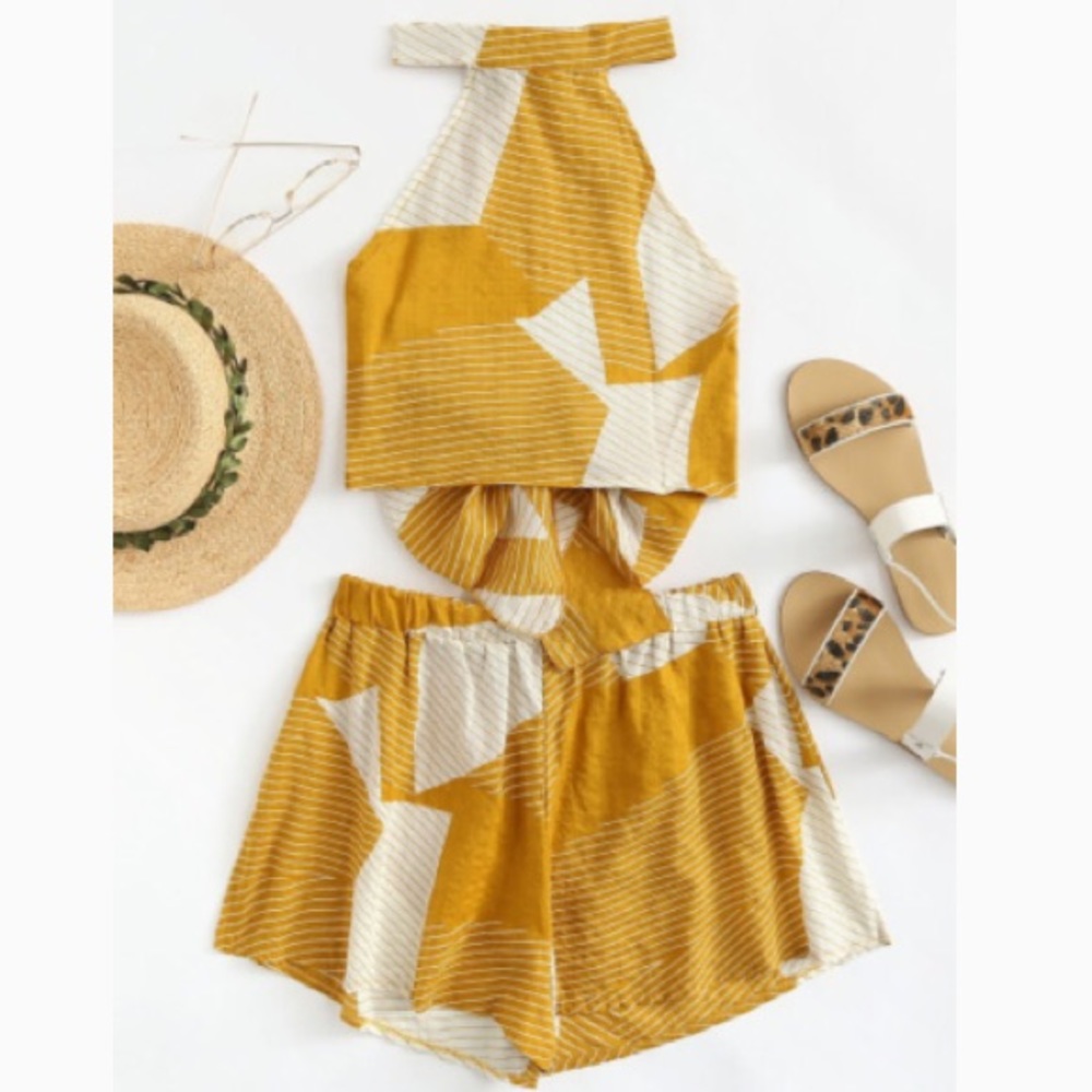 Two Piece Shorts and Halter Top